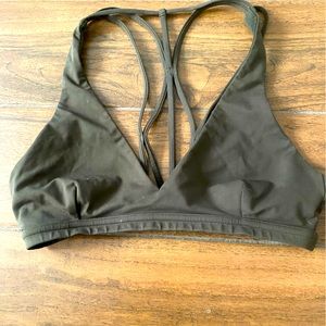 lululemon athletica dark olive women’s sports bra size 6
